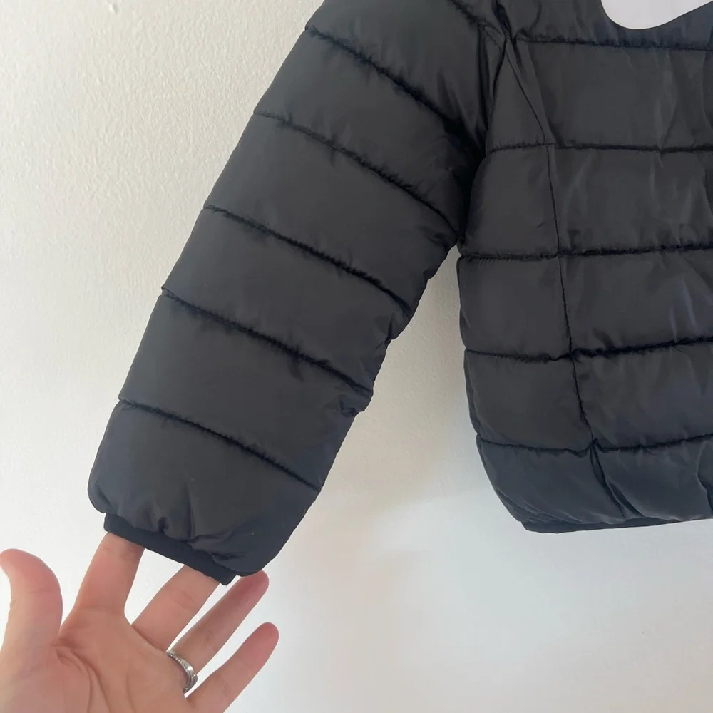 Nike Essential Toddler Black & White Quilted Puffer Full-‎ Zip Jacket Size 2T